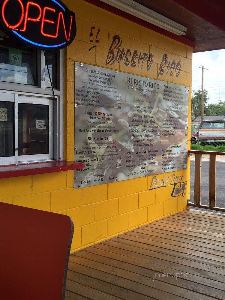 El Burrito Rico - Amarillo, TX menu_pic