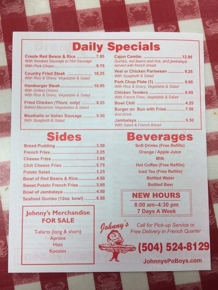 Joe's Po-Boys - New Orleans, LA menu_pic