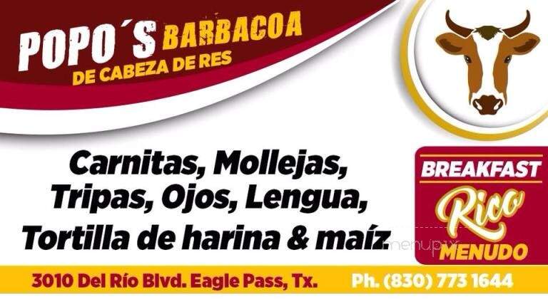 Popo's Barbacoa & Taco Express - Eagle Pass, TX