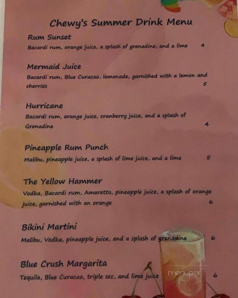 Chewy's - Manitowoc, WI menu_pic