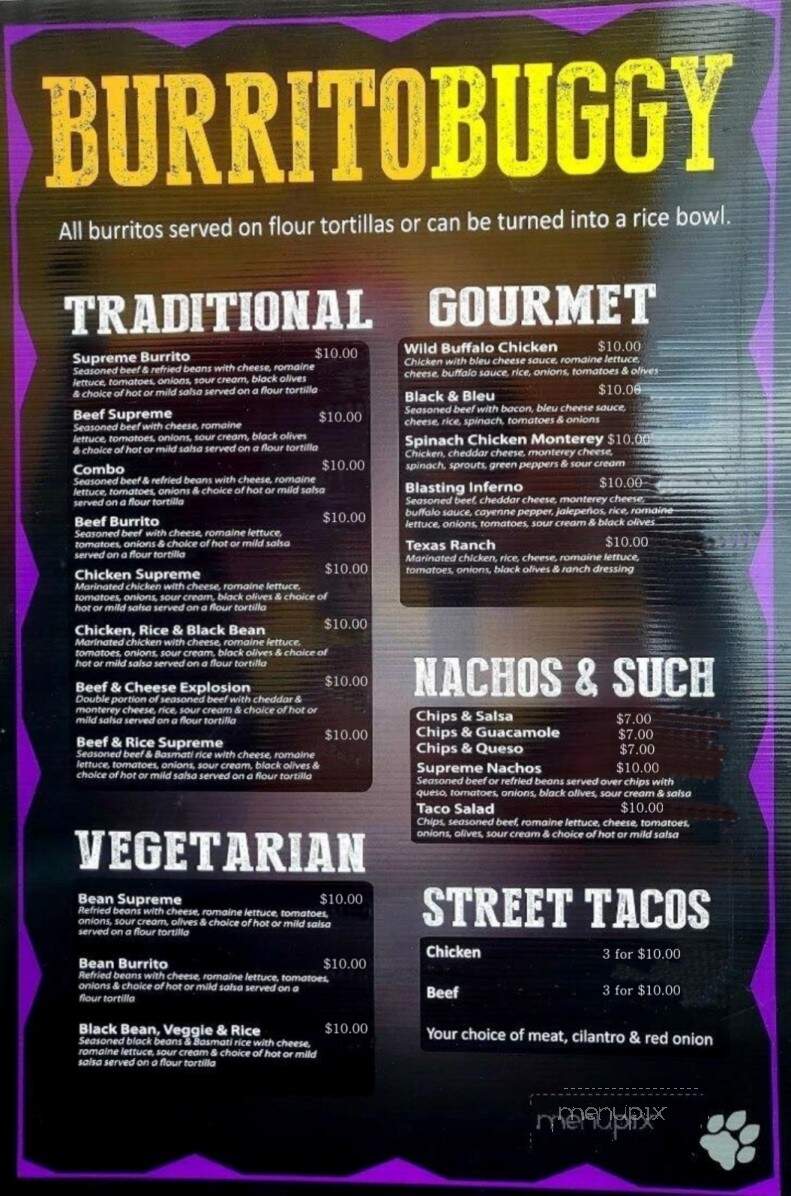 Burrito Buggy - Athens, OH menu_pic
