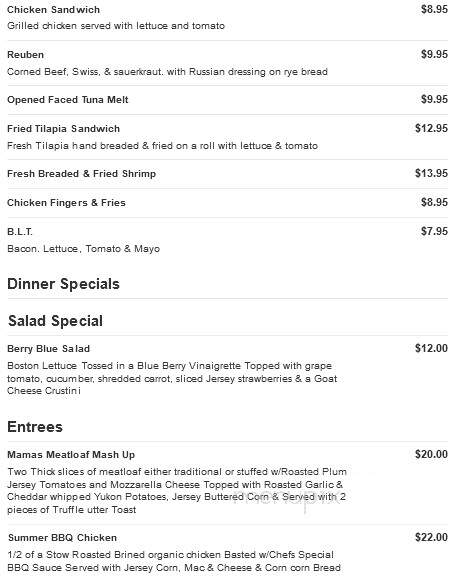 Dorcas Of Bayhead - Bay Head, NJ menu_pic