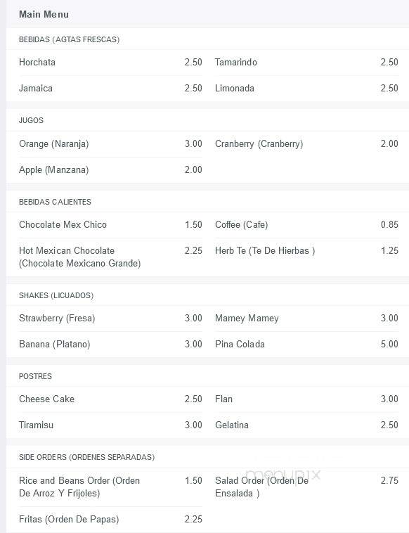 El Cazador Restaurant - Yonkers, NY menu_pic