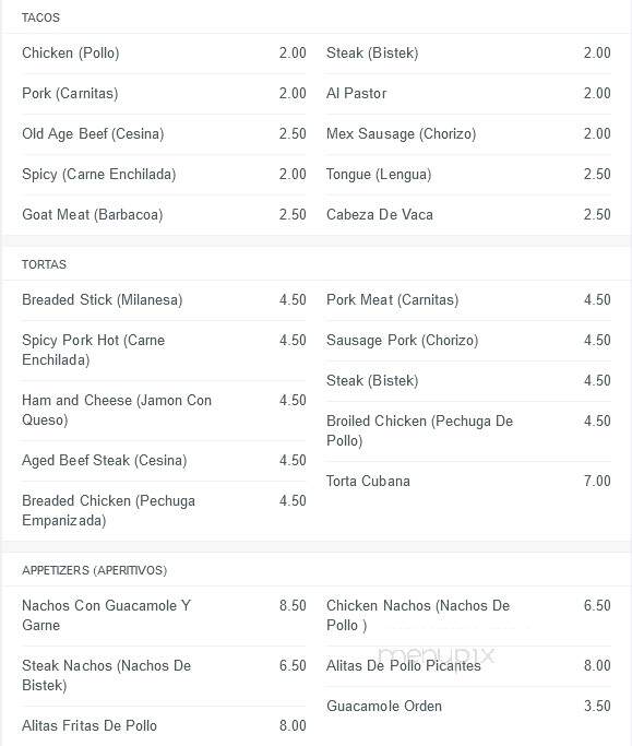 El Cazador Restaurant - Yonkers, NY menu_pic