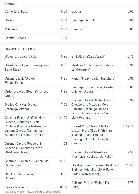 El Cazador Restaurant - Yonkers, NY menu_pic