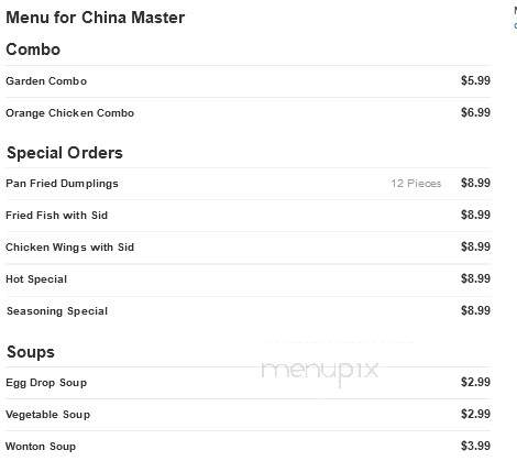 China Master - Memphis, TN menu_pic