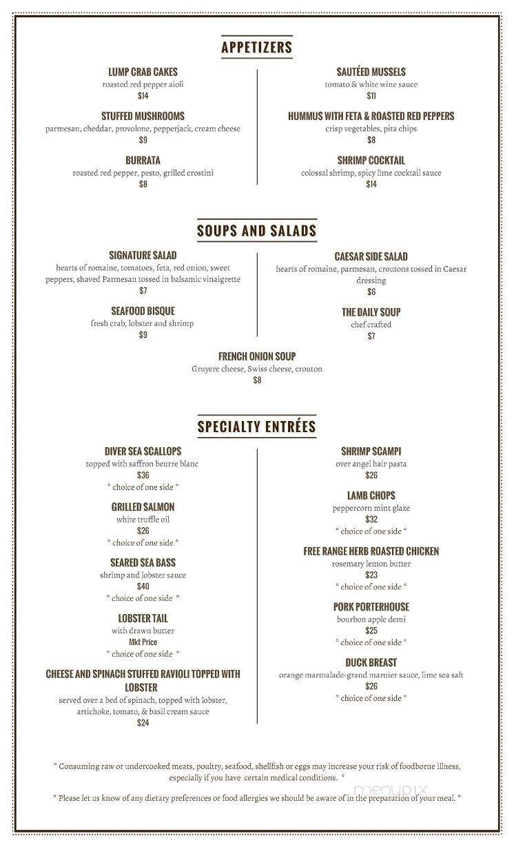 Fireside Lounge - Wichita, KS menu_pic