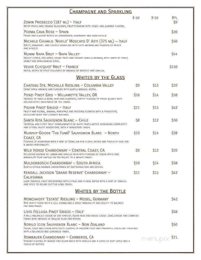 Fireside Lounge - Wichita, KS menu_pic