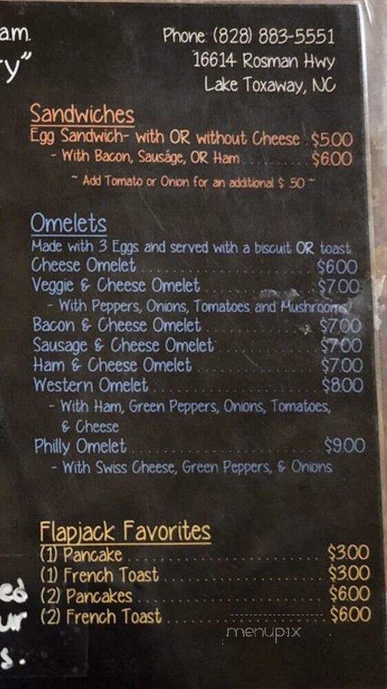 Grill at the Barn - Lake Toxaway, NC menu_pic