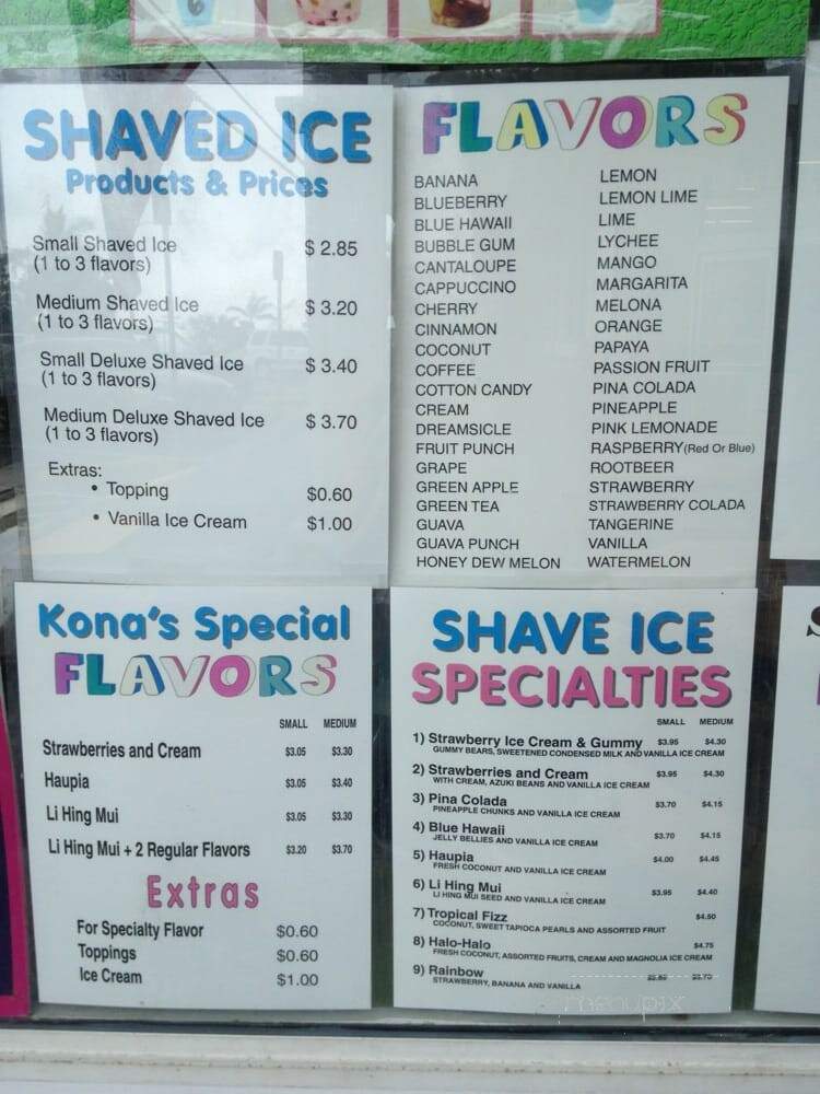 Hawaiian Ice Cones - Kailua-Kona, HI