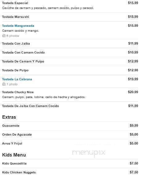 Marsushi - Lynwood, CA menu_pic