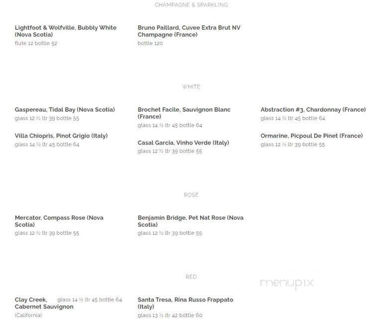 The Half Shell Oysters & Seafood - Lunenburg, NS menu_pic