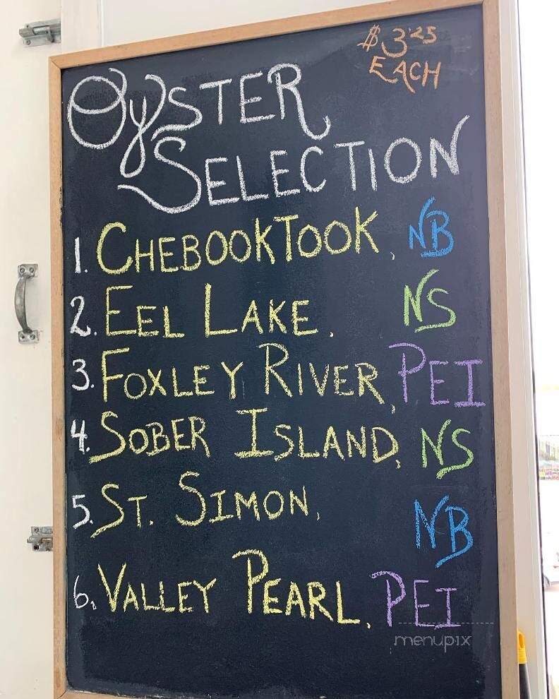 The Half Shell Oysters & Seafood - Lunenburg, NS menu_pic