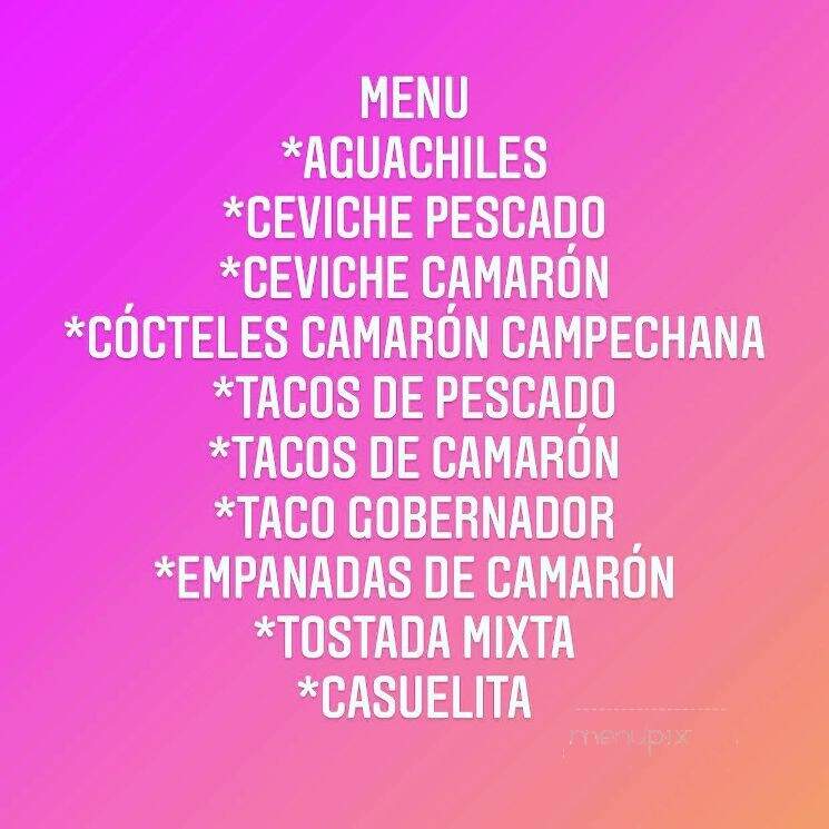 Mariscos el Pinguin - Santa Ana, CA menu_pic