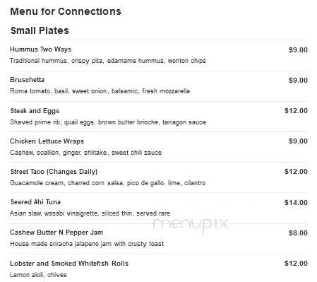 Connections - Romulus, MI menu_pic