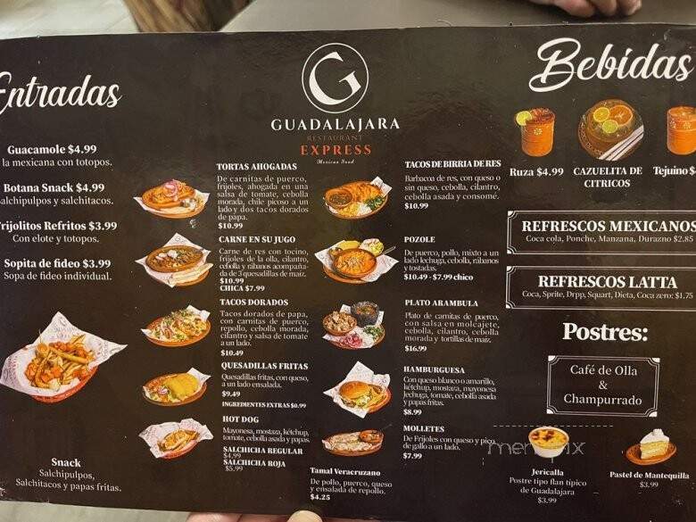 Guadalajara Express - Pharr, TX menu_pic