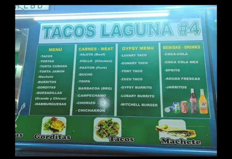 Tacos Laguna 4 - Houston, TX menu_pic