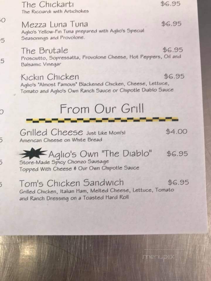 Aglio - Scranton, PA menu_pic
