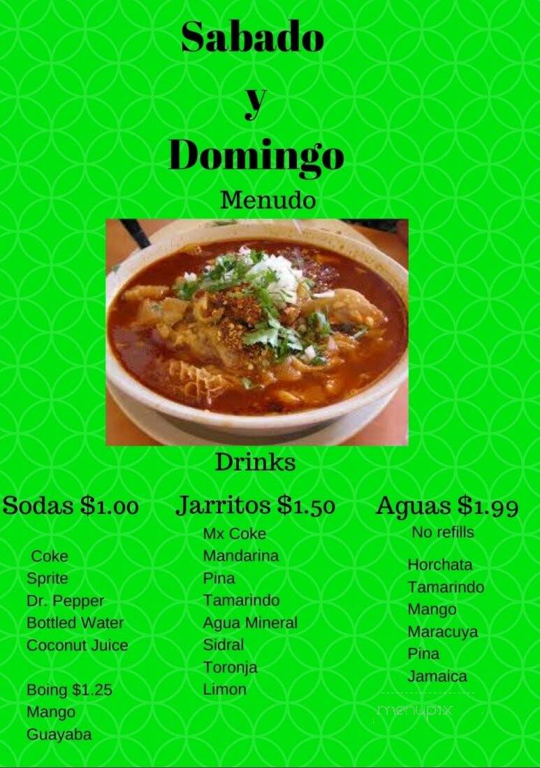 Placeritos Mexican Restaurant - Calhoun, GA menu_pic