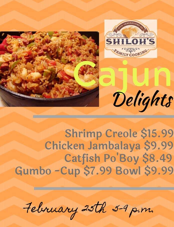 Shiloh's - Cleveland, OK menu_pic