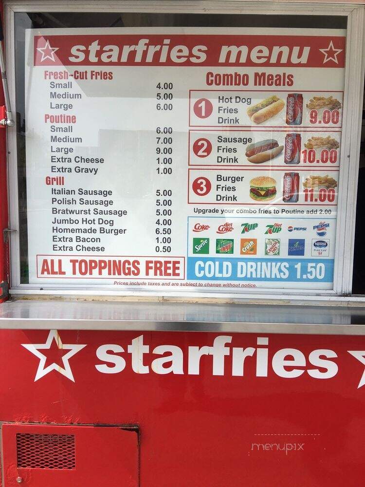 Starfries - Ottawa, ON menu_pic