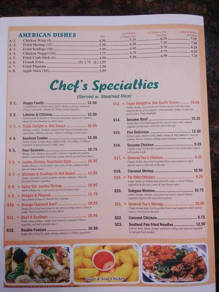 Dragon Chinese Restaurant - West Hazleton, PA menu_pic