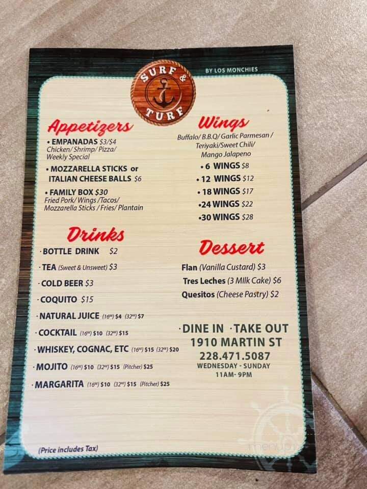 Surf and Turf - Pascagoula, MS menu_pic