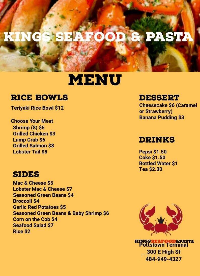 Kings Seafood & Pasta - POTTSTOWN, PA menu_pic