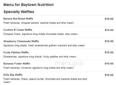Baytown Nutrition - Baytown, TX menu_pic