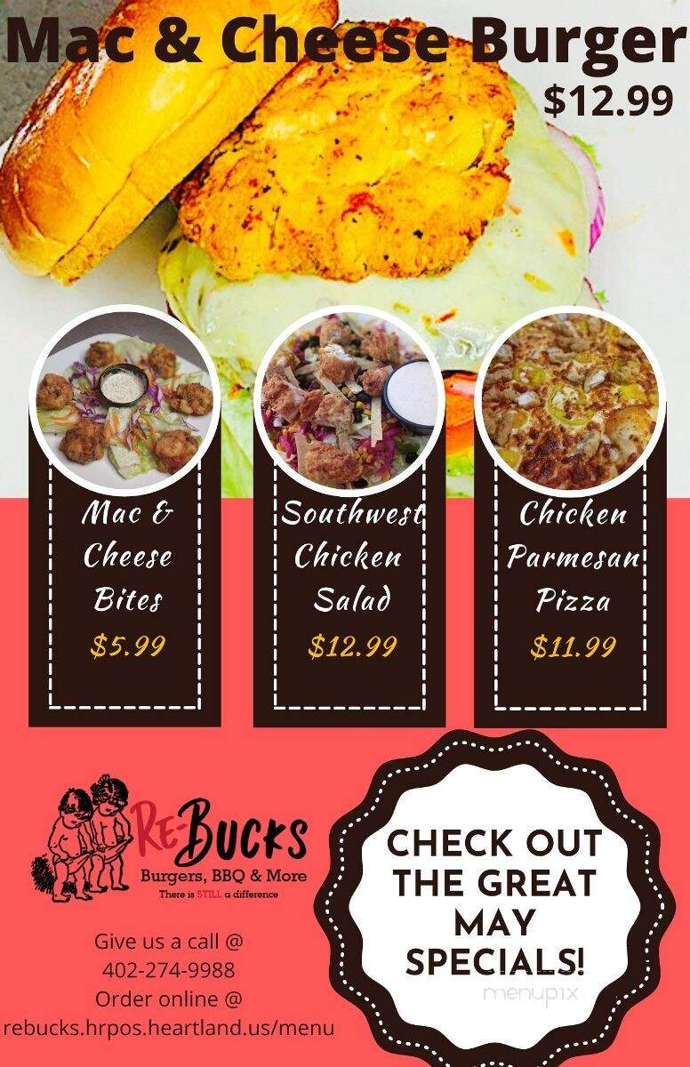 Rebucks Gourmet Burgers - Auburn, NE menu_pic