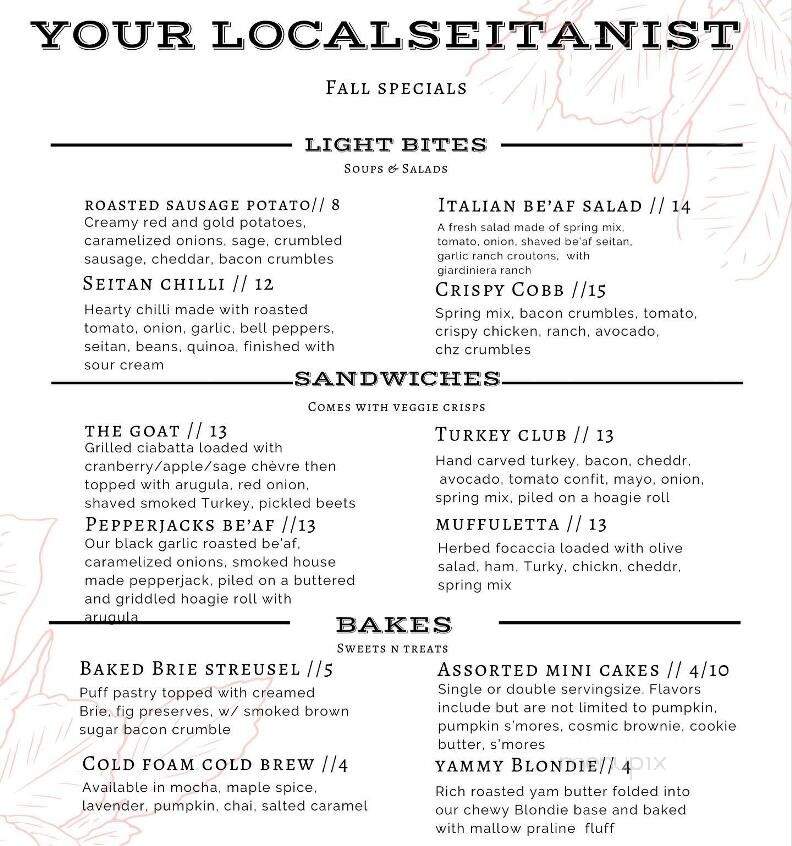 Your Local Seitanist - Chattanooga, TN menu_pic