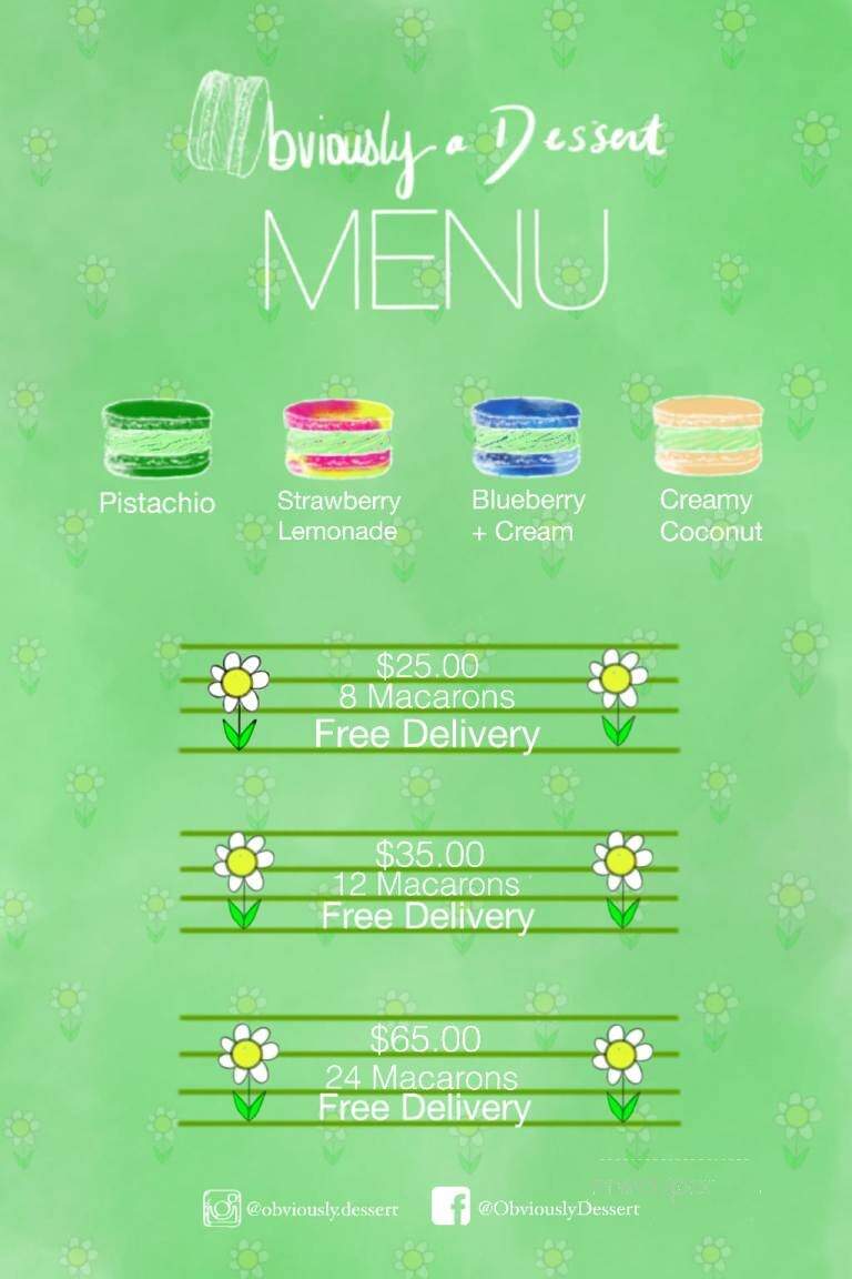 Obviously Dessert - Daytona Beach, FL menu_pic