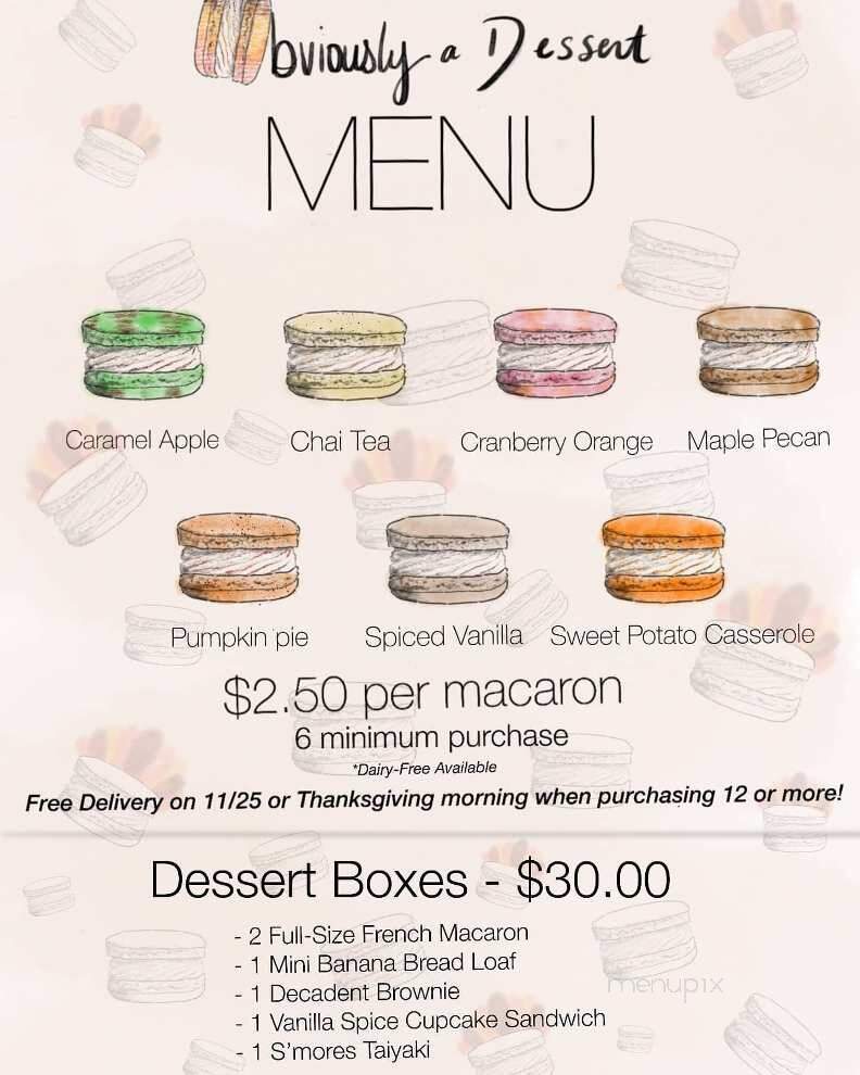 Obviously Dessert - Daytona Beach, FL menu_pic
