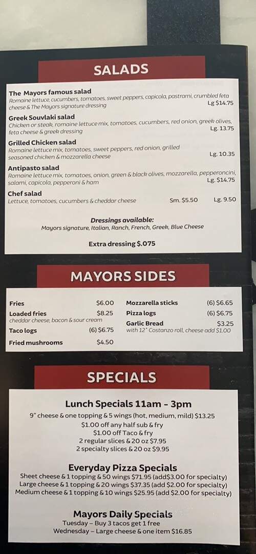 Mayors Pizza - North Tonawanda, NY
