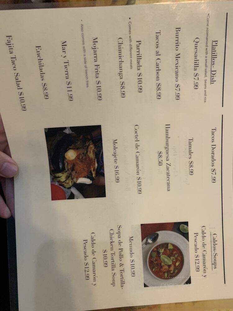 La Tienda Carreton - Oxford, MS menu_pic