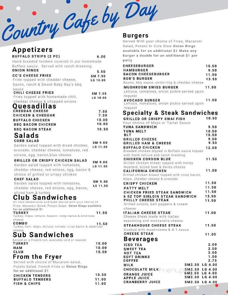 Country Cafe - Porterville, CA menu_pic