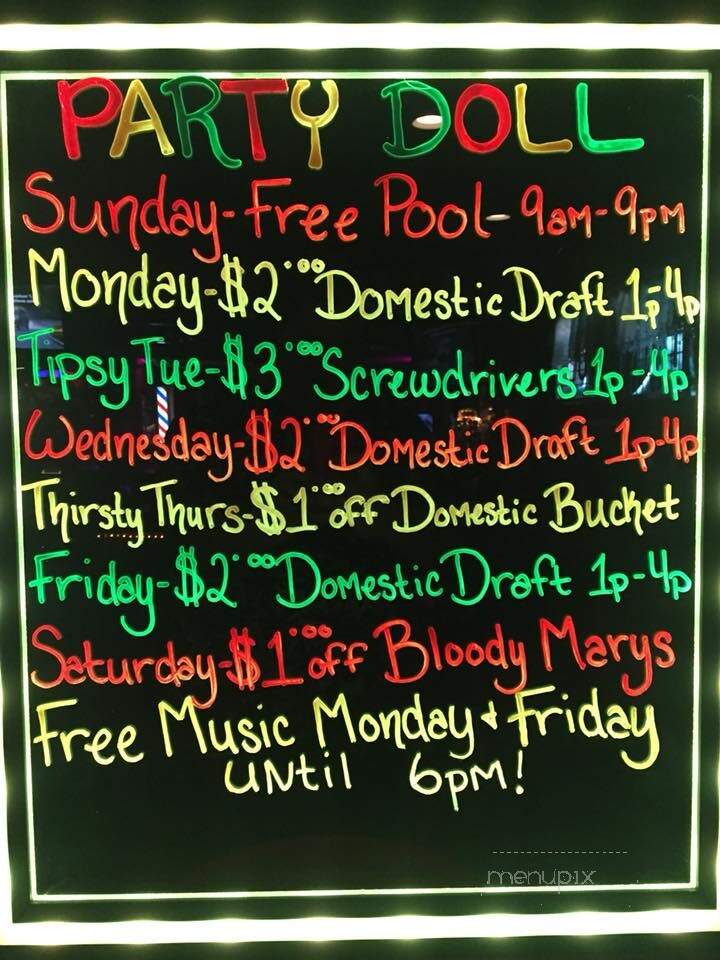 Party Doll - San Bernardino, CA menu_pic