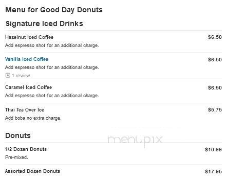 Good Day Donuts - Mission Hills, CA menu_pic