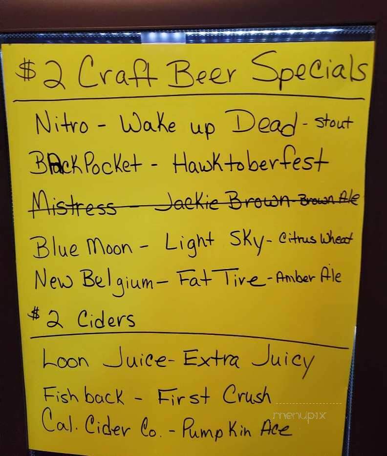Road Hog Bar - State Center, IA menu_pic