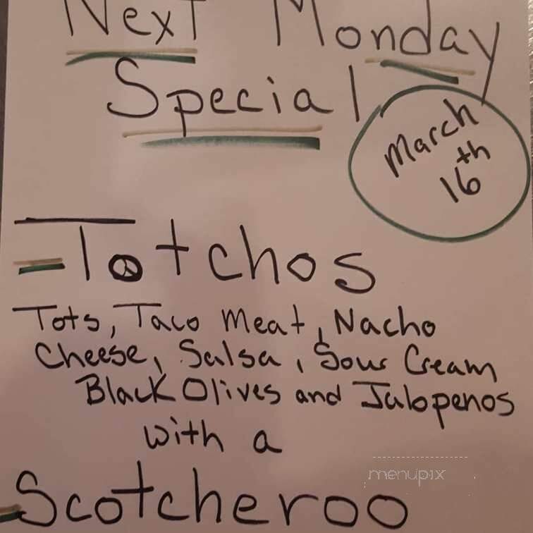 Road Hog Bar - State Center, IA menu_pic