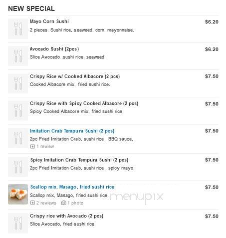Sushi Mac - Sherman Oaks, CA menu_pic