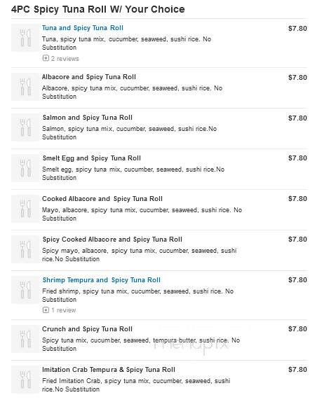 Sushi Mac - Sherman Oaks, CA menu_pic