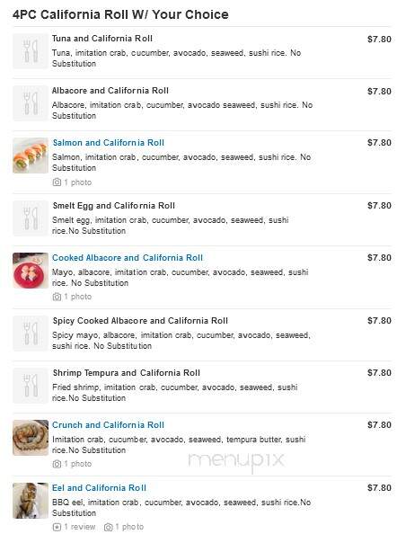Sushi Mac - Sherman Oaks, CA menu_pic