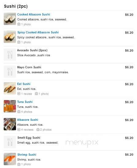Sushi Mac - Sherman Oaks, CA menu_pic