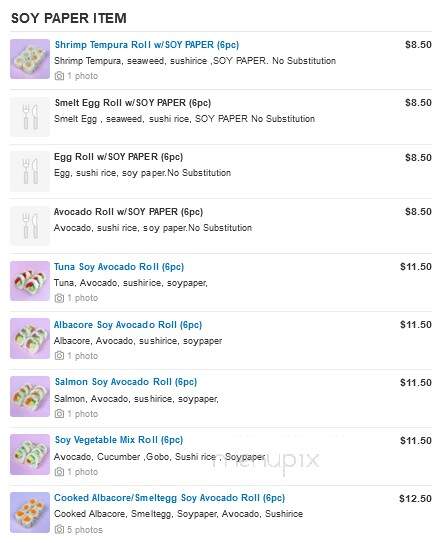 Sushi Mac - Sherman Oaks, CA menu_pic