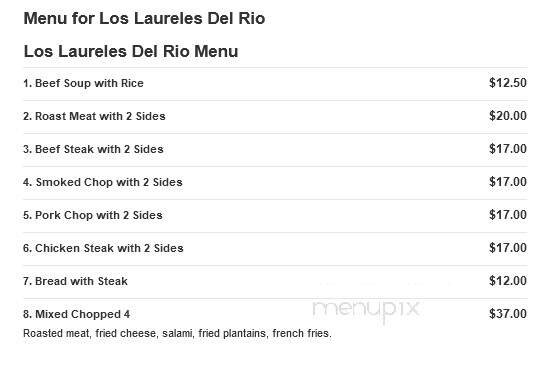Los Laureles Del Rio - Miami, FL menu_pic
