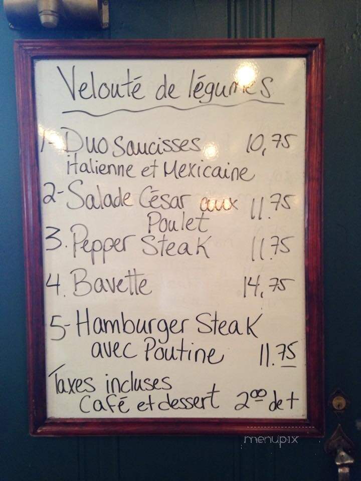 Brasserie Tremblay - Longueuil, QC menu_pic