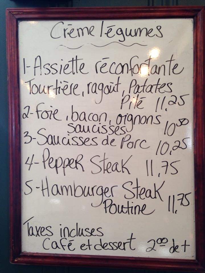 Brasserie Tremblay - Longueuil, QC menu_pic