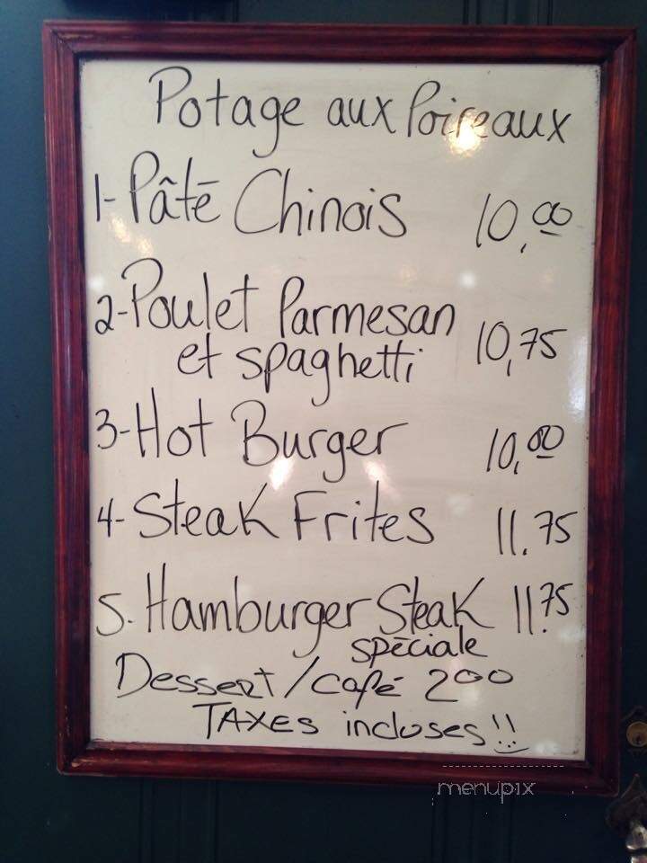 Brasserie Tremblay - Longueuil, QC menu_pic