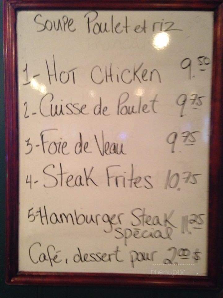 Brasserie Tremblay - Longueuil, QC menu_pic